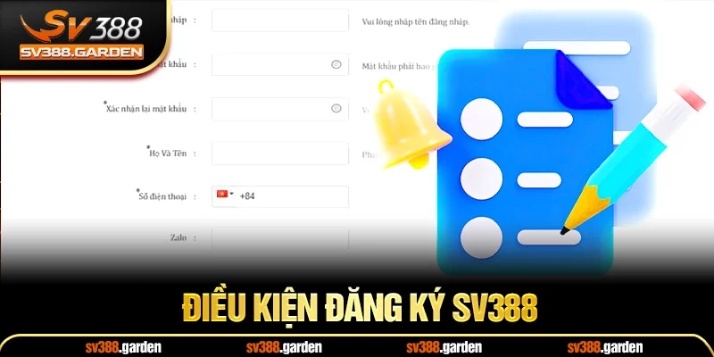 Điều kiện đăng ký sv388